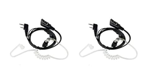 NSKI 2Pcs Air Acoustic Earpiece Headset for Two Way Radios UV-5R UV-B6 BF-888S UV-B6 UV-B5 Walkie Talkies 2-Pin Jack