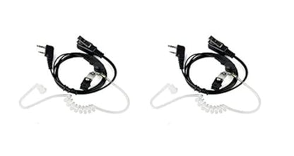 NSKI 2Pcs Air Acoustic Earpiece Headset for Two Way Radios UV-5R UV-B6 BF-888S UV-B6 UV-B5 Walkie Talkies 2-Pin Jack