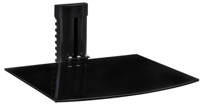 Mount-It! Floating Wall Shelf for AV Receiver & Game Consoles | Adjustable-height bracket stand holds cable box, PS4, Xbox One & Blu-ray player, single shelf.