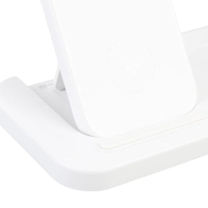 Fabater Wireless Charging Station, 15W Fast Foldable with 4 in 1 Charging Dock, Multi Device Charger Stand for Phone Watch Headphone Travel