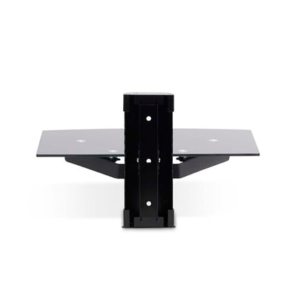 StarTech Floating Wall-Mounted AV Shelf, Tempered Glass Shelf | Adjustable Height Shelf For Under TV AV Equipment, 1B-WALL-MOUNT-SHELF - style: Single