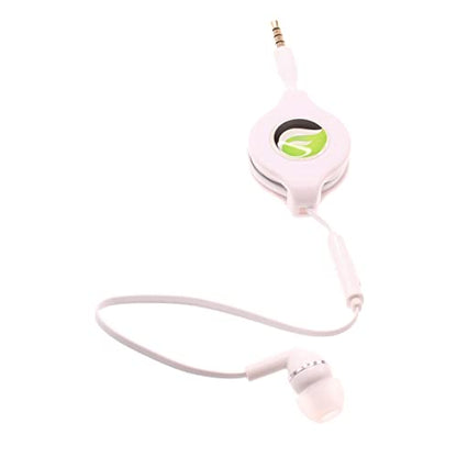 Headphone Retractable Mono Earphone Compatible with Amazon Fire HD 10 Kids Pro (2021 Release),7 (2022 Release),(2017 Release) - 3.5mm w Mic Headset Handsfree Earbud Earpiece A7Z