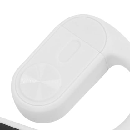 Zopsc Wireless Earpiece, Bluetooth Single Ear Hook Headset with Noise Canceling Mic, Digital Display, Hands Free Headset for Driving Office - color: White
