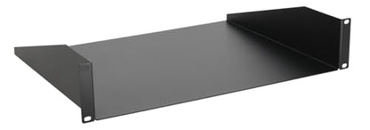 Rockville 2URS 2U 14-Inch Deep Rack Shelf, 40lb Capacity Heavy Gauge Steel Tray, for 19-Inch Pro Audio Racks | 40 lb Capacity, Heavy Gauge Steel, 19" Rack Compatible, Powder Coated, No Lip Design, Rounded Corners, Solid Surface - size: 2U