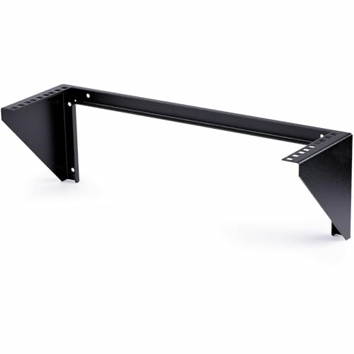 StarTech 3U Vertical Wall-Mount Rack Bracket, 19in, 150lb, TAA (RK319WALLV) | Open-frame L-shaped rack bracket for data, AV, IT and computer equipment, EIA-310, Any depth, 68kg - size: 3U