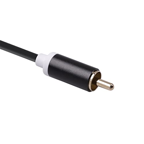 1/4 to RCA Cable, 1/4 inch TRS to Dual RCA Audio Cable, Gold Plated Copper Shell Heavy Duty 6.35mm 1/4 inch Male TRS to 2 RCA Male Stereo Audio Y Splitter Cable, 4.9 Feet