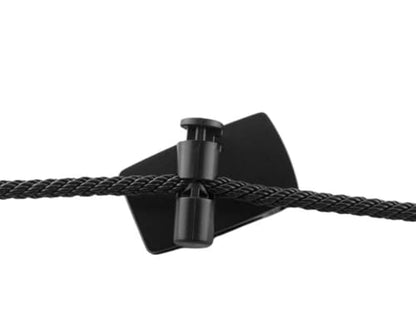 Aviation Headset Cable Clip, Clothing Wire Holder for Pilots, Black Plastic