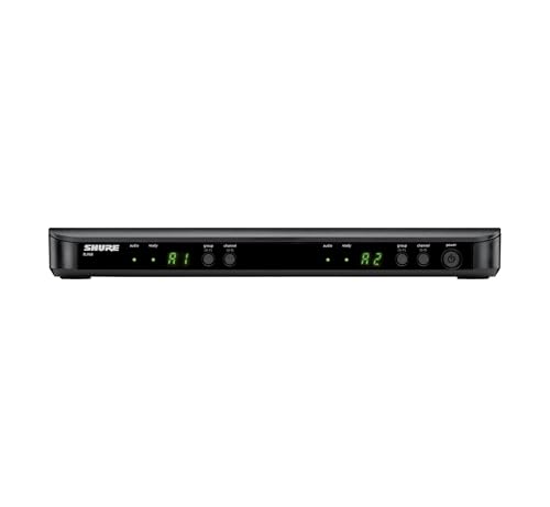 Shure BLX288/B58 Dual-Channel Wireless Audio System H9 Band (512–542 MHz) – BLX88 Receiver, (2) BLX2 Transmitters with Beta 58A Mic, Up to 14 Hr Battery, 300 ft Range | BLX88 Receiver, (2) BLX2 Transmitters with Beta 58A Mic, Up to 14 Hr Battery, 300 ft R