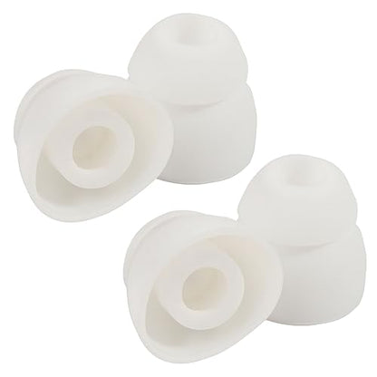 Replacement Double Flange Ear Tips Earbuds Silicone Pads for in Ear Headphones in-Ear Hole 4.5mm