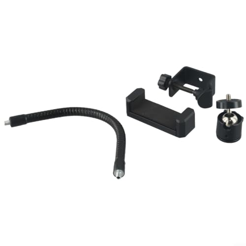 Adjustable Gooseneck Microphone Stand with Desk Clamp, Flexible Metal Arm for Podcasting Streaming Gaming, Compatible with Handheld Mics and Smartphones(C) - size: C
