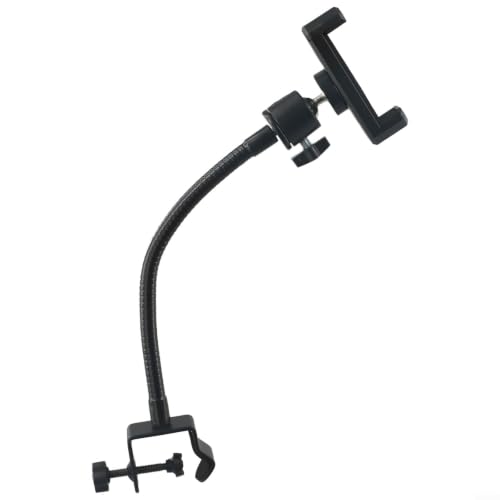 Adjustable Gooseneck Microphone Stand with Desk Clamp, Flexible Metal Arm for Podcasting Streaming Gaming, Compatible with Handheld Mics and Smartphones(C) - size: C