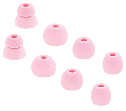 Replacement Ear Tips Silicone Earbuds Buds Eartips Set Compatible with Powerbeats Pro Wireless Earphone Headphones,4 Pairs, Cloud Pink (PP4p) - color: Cloud Pink