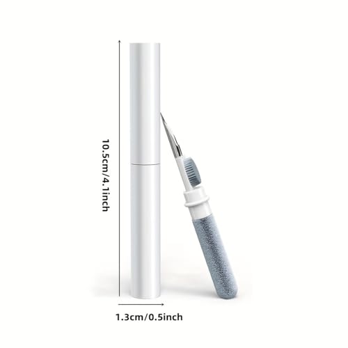 1PC 3 in 1 Multi-Function Cleaning Brush for Earphone Box with Soft Brush Flocking Sponge for Bluetooth Headset, Charging Box, Mobile Phone, Earbud Earphones Case Cleaning Tools, Black - color: Black