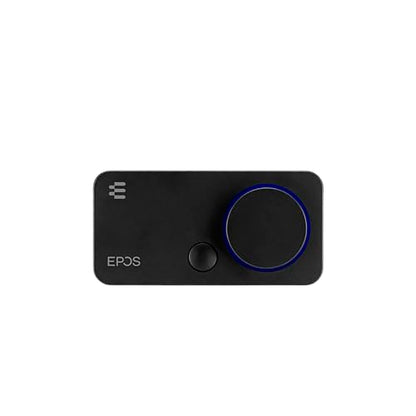 EPOS GSX 300 - External Computer Sound Card - High-Resolution Stereo & 7.1 Surround Sound - LED Volume Dial; Customizable Smart Button - Windows 10 Synchronized - color: Black