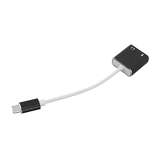 USB C Microphone Adapter, Aluminum Alloy Type C Sound Card, 7.1 Channel USB External Sound Card, Plug and Play, Compact 13g Audio Adapter for Desktop Laptop Gaming