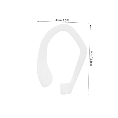 TEHAUX 1pair Silicone Anti-Slip Ear Hooks for Earbuds Comfortable Fit for Running Jogging Cycling and Gym Use Compatible Earphones
