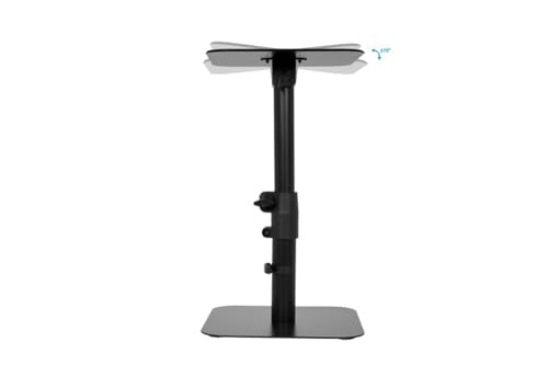 Monoprice Desktop Freestanding Speaker Stands Pair Adjustable with Cable Management, for Medium/Large Bookshelf Studio Monitor Speakers
