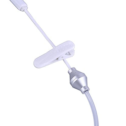 One Ear Headphone with Mic, Single in Ear Earbud Wired 3.5mm with Volume Control, FBI Agent Bodyguards Hollow Air Tube Mono Earphone