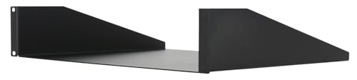 Rockville 2URS 2U 14-Inch Deep Rack Shelf, 40lb Capacity Heavy Gauge Steel Tray, for 19-Inch Pro Audio Racks | 40 lb Capacity, Heavy Gauge Steel, 19" Rack Compatible, Powder Coated, No Lip Design, Rounded Corners, Solid Surface - size: 2U