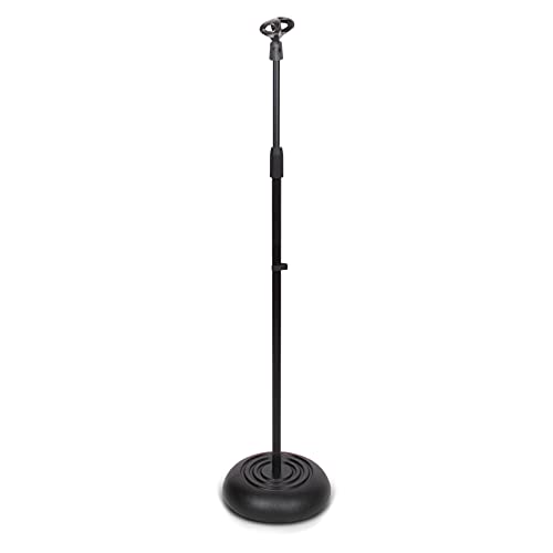 Behringer P16-MB Mounting Bracket for PowerPlay P16-M & Microphone Stand - Universal Mic Mount with Heavy Compact Base, Height Adjustable (2.8’ - 5’ ft.) - PMKS5
