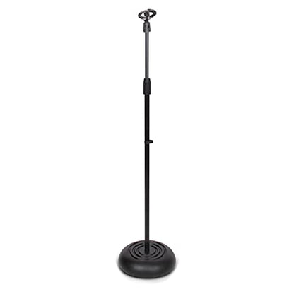 Behringer P16-MB Mounting Bracket for PowerPlay P16-M & Microphone Stand - Universal Mic Mount with Heavy Compact Base, Height Adjustable (2.8’ - 5’ ft.) - PMKS5
