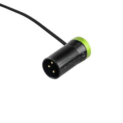 Uonecn Low-Profile XLR 3 Pin Male to Female Cable Original Connector Balanced Microphone Audio Cord Sommer SOD-14, Right Angle Short XLR Green 1M