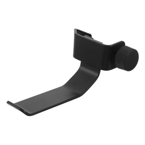 Clamp-on Headphone Holder for Mic Stands, Curved Black Iron Rack