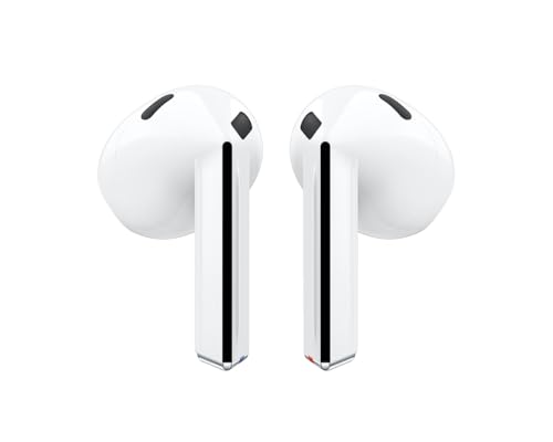 Samsung Galaxy Buds 3 AI True Wireless Bluetooth Earbuds, Sound Optimization, Real-Time Interpreter, Noise Cancelling, Redesigned Fit, Touch Control, Latin American Version (White) - color: White