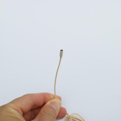 new TL48 Very Mini Clip-On Lavalier Microphone for Shure Wireless BodyPack System TA4F Lapel Mic Black/Beige Option (Beige) - color: Beige