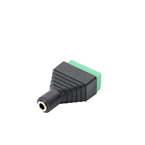 3.5mm 1/8"4Pole Female Jack TRRS Stereo Audio Video to 4Screw2pcs | Solderless Terminal Female Headphone Replacement AUX Balun Converter Adapter