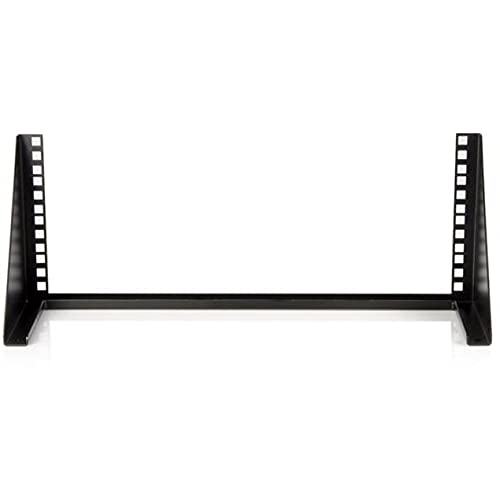 StarTech 4U Vertical Wall-Mount Rack Bracket, 19in, 125lb, TAA (RK419WALLV) | Open-frame L-shaped bracket for network and data equipment, Low-profile, EIA-310, 56.7kg, Any depth - size: 4U