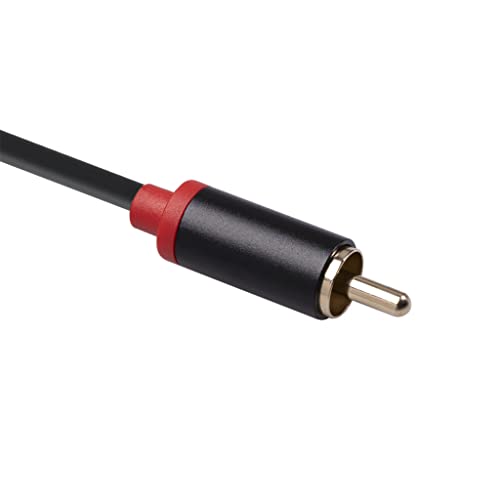 1/4 to RCA Cable, 1/4 inch TRS to Dual RCA Audio Cable, Gold Plated Copper Shell Heavy Duty 6.35mm 1/4 inch Male TRS to 2 RCA Male Stereo Audio Y Splitter Cable, 4.9 Feet