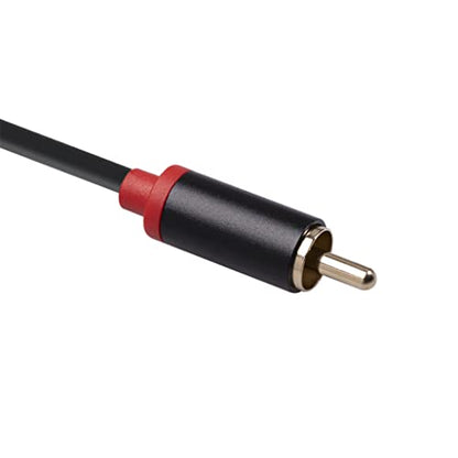 1/4 to RCA Cable, 1/4 inch TRS to Dual RCA Audio Cable, Gold Plated Copper Shell Heavy Duty 6.35mm 1/4 inch Male TRS to 2 RCA Male Stereo Audio Y Splitter Cable, 4.9 Feet