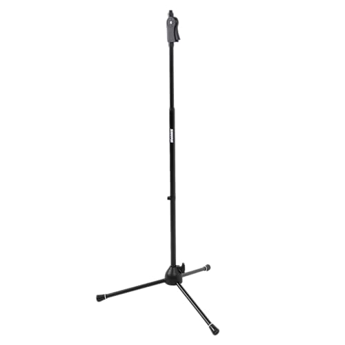 Shure by Gator Deluxe Tripod Mic Stand with Pistol Grip One-Handed Clutch; (SH-TRIPODSTANDDX) - style: Deluxe Clutch