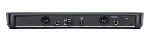 Shure BLX1288/CVL Dual-Channel Wireless Audio System, H10 Band (542–572 MHz) – BLX88 Receiver, PG58 Handheld Mic & CVL Lavalier Bodypack – Up to 14 Hr Battery, 300 ft Range - style: H10 Band (542-572 MHz)