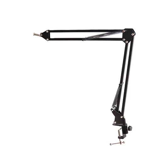 GOWENIC Microphone Stand, Desktop Foldable Boom Arm with 360 Ball Head and 4-Section Telescopic Arm, for Microphones Cameras Phones in Live Streams Video Conferences