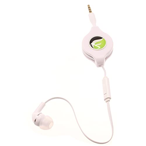 Headphone Retractable Mono Earphone Compatible with Samsung Galaxy Tab A9/A9 Plus/A8/A7 10.4 (2020)/A7 Lite Tablets - 3.5mm w Mic Headset Handsfree Earbud Earpiece