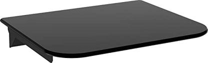 TECHLY Wall Shelf for Audio-Visual Equipment ICA-DRS 504 – AV Equipment Shelves (Black, Aluminium, Wall, Glass)