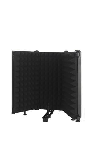Microphone Isolation Shield with Sound Absorbing Panel – Vocal Recording Diffuser/Noise Deadening for Studio/Home Recording Gear