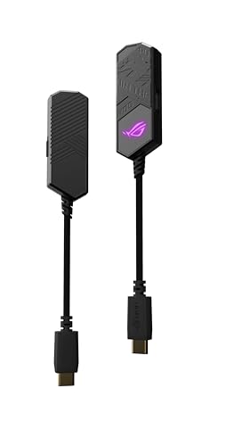 ASUS ROG Clavis USB-C Gaming DAC ESS 9281 Quad DAC Amplifier | AI Noise-Canceling Mic, MQA Rendering, Aura Sync RGB, Compatible with PC, Mobile, PlayStation 5, and Switch