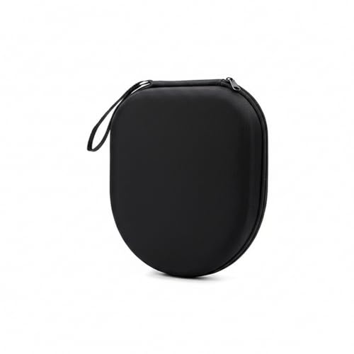 Hard Shell EVA Headphone Case for Over-Ear Models, Protective Travel Storage with Zipper, Black