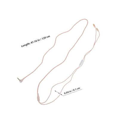 Detachable Headphone Cable with Mic and Wire Control, 3.5mm Straight Plug, Universal Replacement Cable for Headsets and Earphones, Suitable for Audio Devices and Gaming