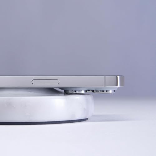 Einova Classic Stone – Marble Wireless Charging Pad Designed in Italy, Integrated 6 ft USB-C Cable, Smartphones, Wireless Earbuds, Smartwatches – White Carrara Marble - color: White Carrara marble – Classic Stone
