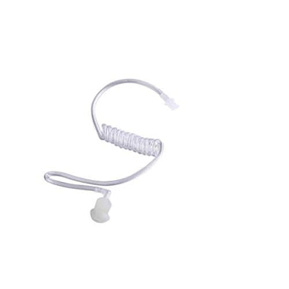 10 Pcs Clear Acoustic Coil Tube Replacement for Two Way Radio Sercurity Earpiece, Headset (with Connector 10 Pack) - color: WITH CONNECTOR (10 Pack)