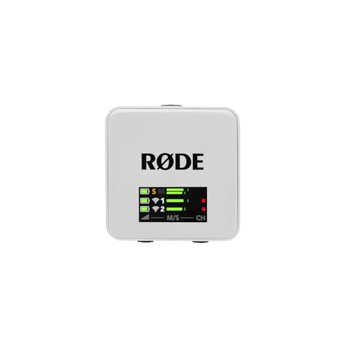 RØDE Wireless GO (Gen 3) – Compact Wireless Mic – Pristine Audio, 32-bit Float Recording, Automatic Level Control, for Phones, Cameras and Computers (White) | 32-bit Float Recording, Automatic Level Control, for Phones, Cameras and Computers (White) - col
