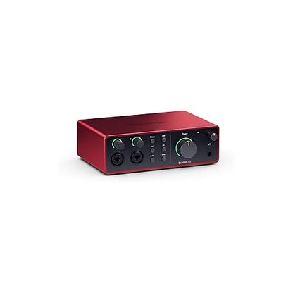 Focusrite Scarlett 4i4 4th Gen USB Audio Interface | For Musicians, Songwriters, Guitarists, Content Creators, With Pig Hog PHM20 XLR Microphone Cable, High Performance 8mm Cable