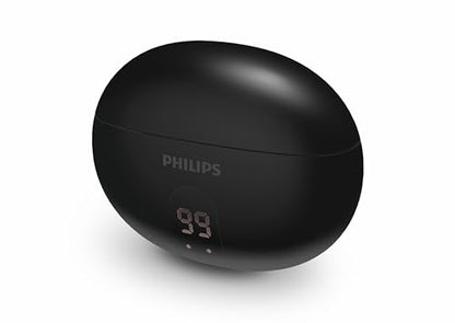 Philips T2520 True Wireless Earbuds, Bluetooth 5.4, Active Noise Cancelling, AI Mic Clear Calls, Dynamic Bass, 20H Battery, IPX4 Water Resistant, Black