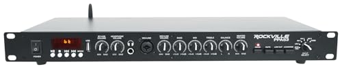 Rockville PPA53 Preamp Pro 1U Pre-Amplifier with Bluetooth/USB | USB Computer Interface, Phono Input, XLR Output, Headphone Output, 3-Band EQ, Low-Cut Crossover, Rack-Mountable, Mic Preamp
