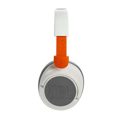 JBL JR 460NC - Cancelling Kids Headphones - White | JBL Safe Sound, Active Noise Cancelling, Communicate with built-in mic, Up to 20-hour battery life and quick recharging