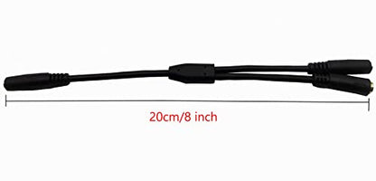 3.5mm 4Pole Female to 2.5mm Female & 3.5mm Female Y Splitter Audio Jack Adapter Cable (3.5 TRRS F/2.5 TRRS+3.5 TRRS F)